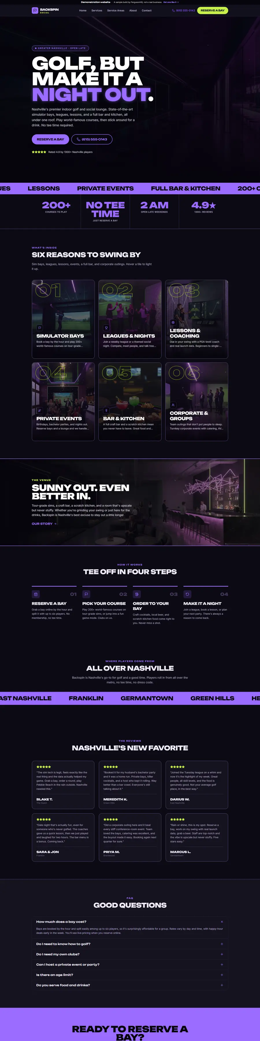 Backspin Social website