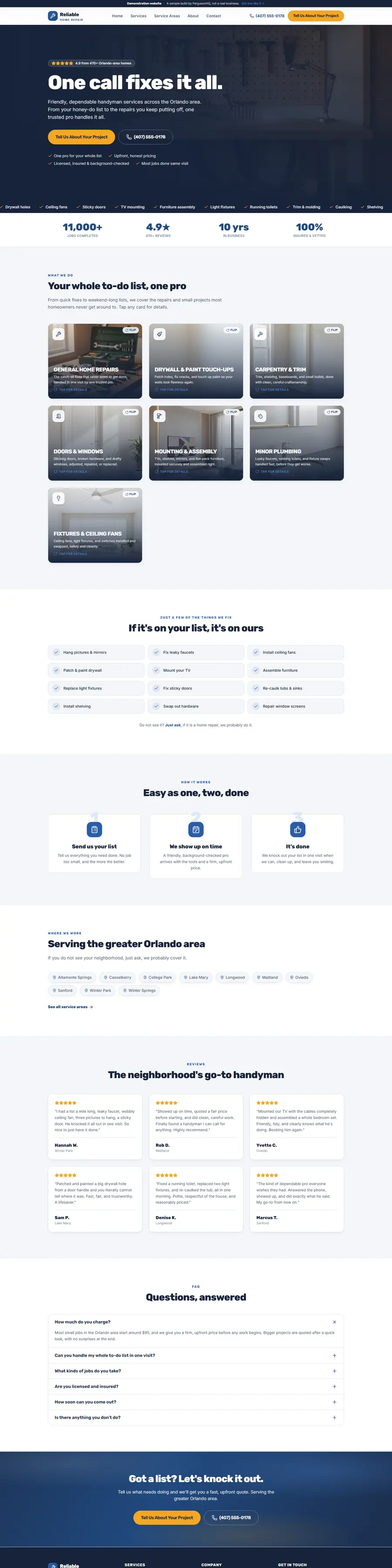 Reliable Home Repair website