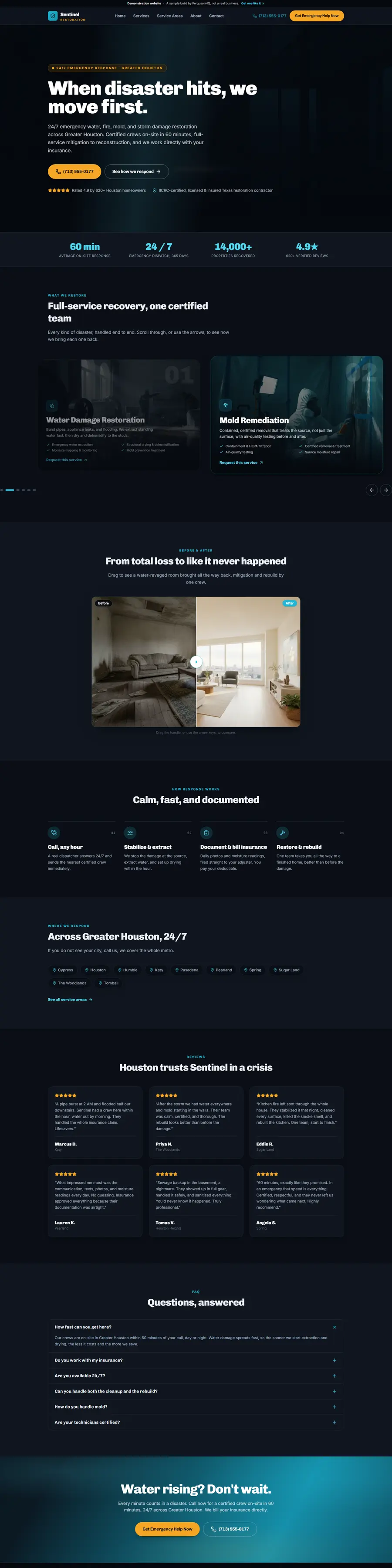 Sentinel Restoration & Recovery website