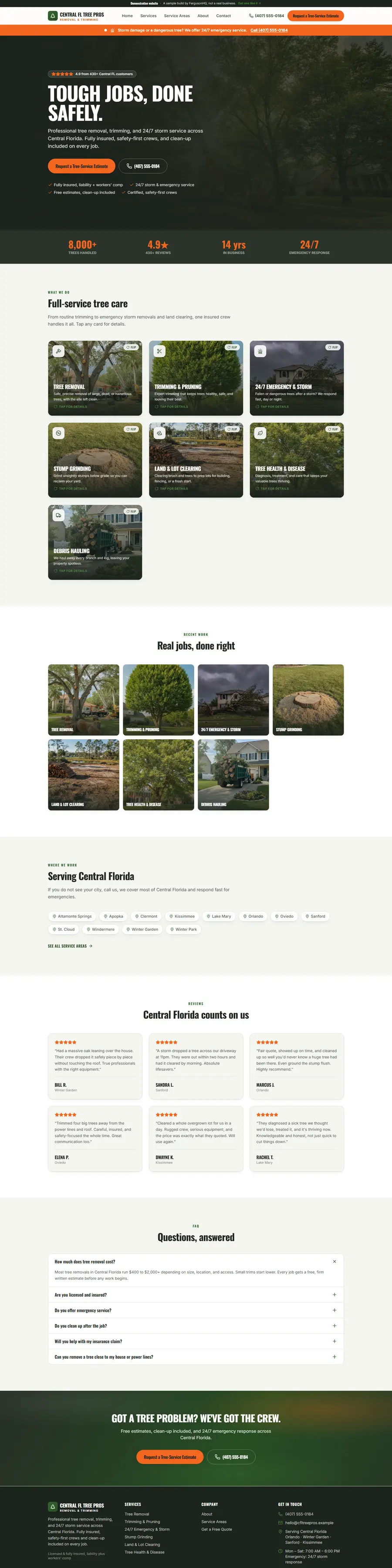 Central Florida Tree Pros website